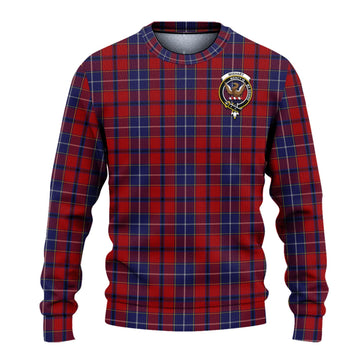 Wishart Tartan Knitted Sweater with Family Crest