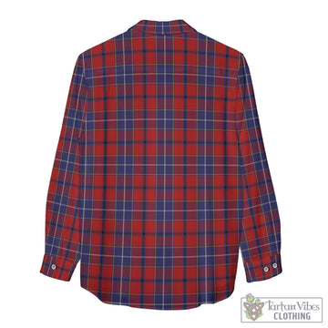 Wishart Dress Tartan Womens Casual Shirt with Family Crest