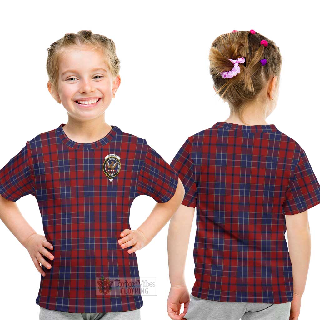 Tartan Vibes Clothing Wishart Dress Tartan Kid T-Shirt with Family Crest