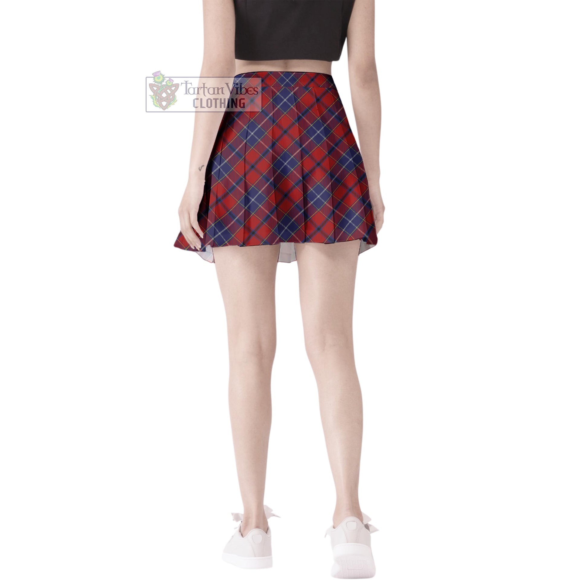 Tartan Vibes Clothing Wishart Dress Tartan Women's Plated Mini Skirt