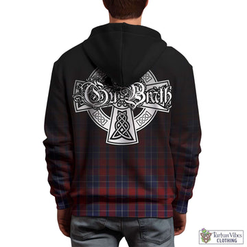 Wishart Tartan Hoodie Featuring Alba Gu Brath Family Crest Celtic Inspired