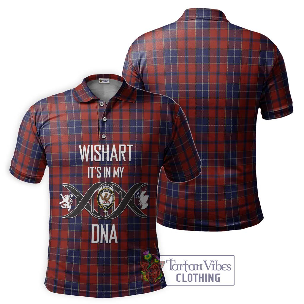 Tartan Vibes Clothing Wishart Dress Tartan Polo Shirt with Family Crest DNA In Me Style