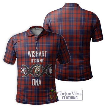 Wishart Tartan Polo Shirt with Family Crest DNA In Me Style