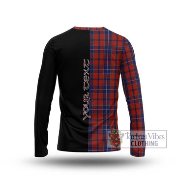 Wishart Tartan Long Sleeve T-Shirt with Family Crest and Half Of Me Style