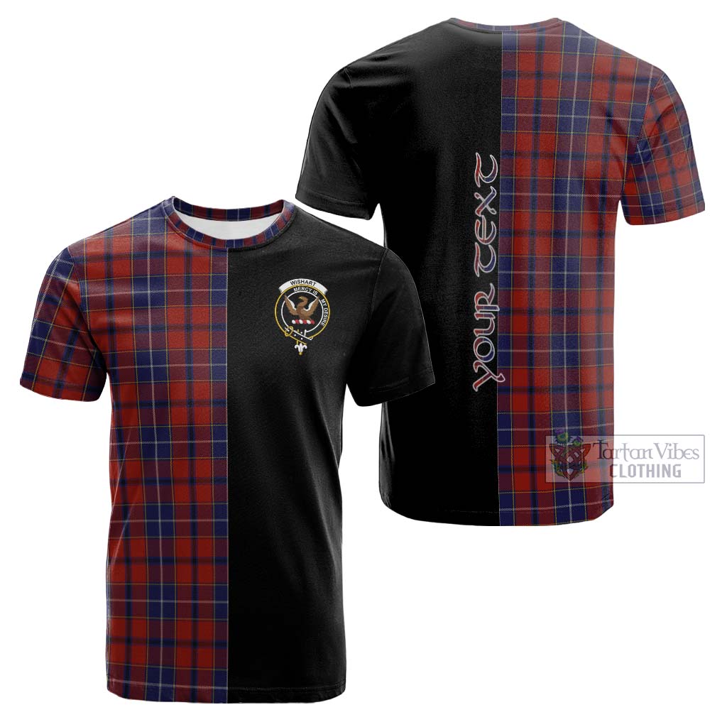 Tartan Vibes Clothing Wishart Dress Tartan Cotton T-shirt with Family Crest and Half Of Me Style