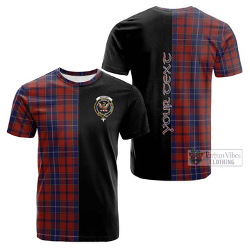 Wishart Tartan Cotton T-shirt with Family Crest and Half Of Me Style