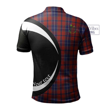 Wishart Dress Tartan Men's Polo Shirt with Family Crest Circle Style