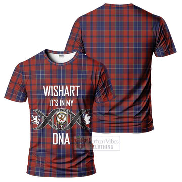 Wishart Dress Tartan T-Shirt with Family Crest DNA In Me Style