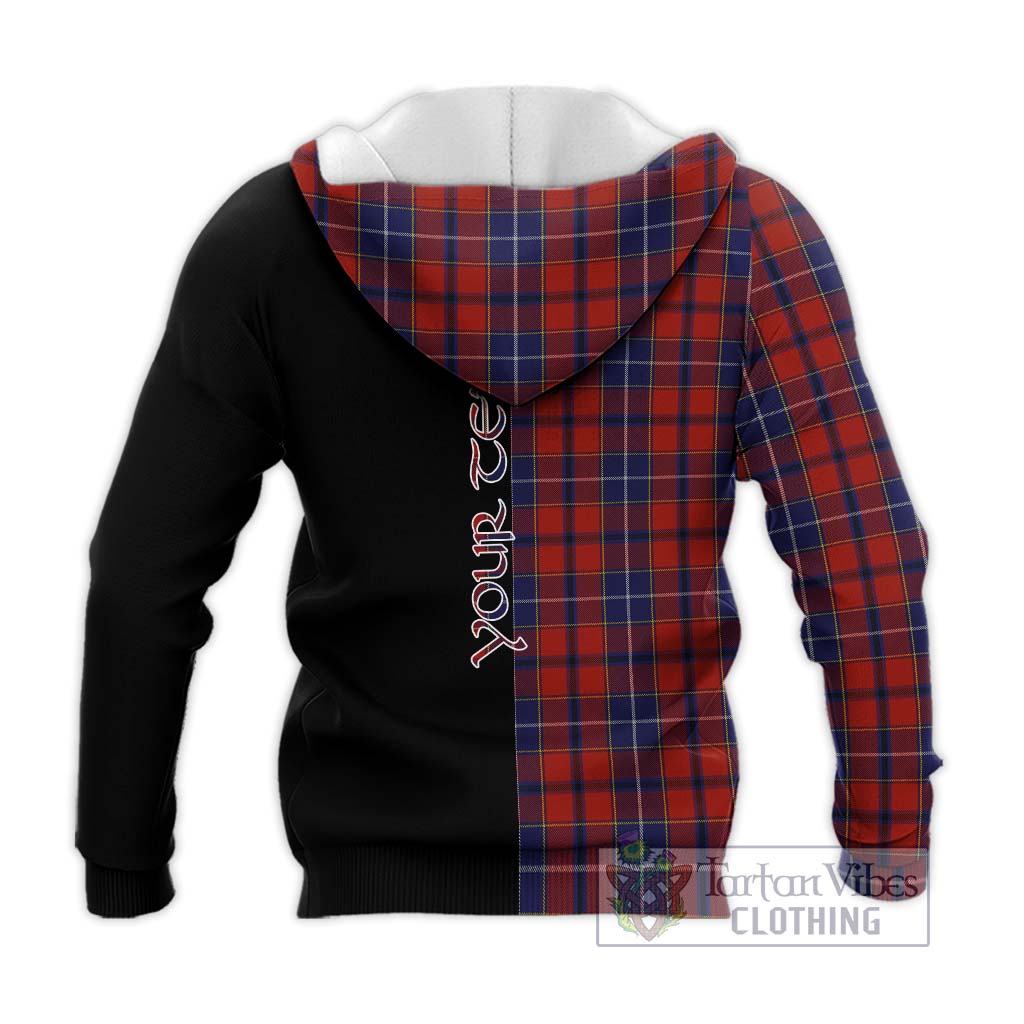 Tartan Vibes Clothing Wishart Dress Tartan Knitted Hoodie with Family Crest and Half Of Me Style