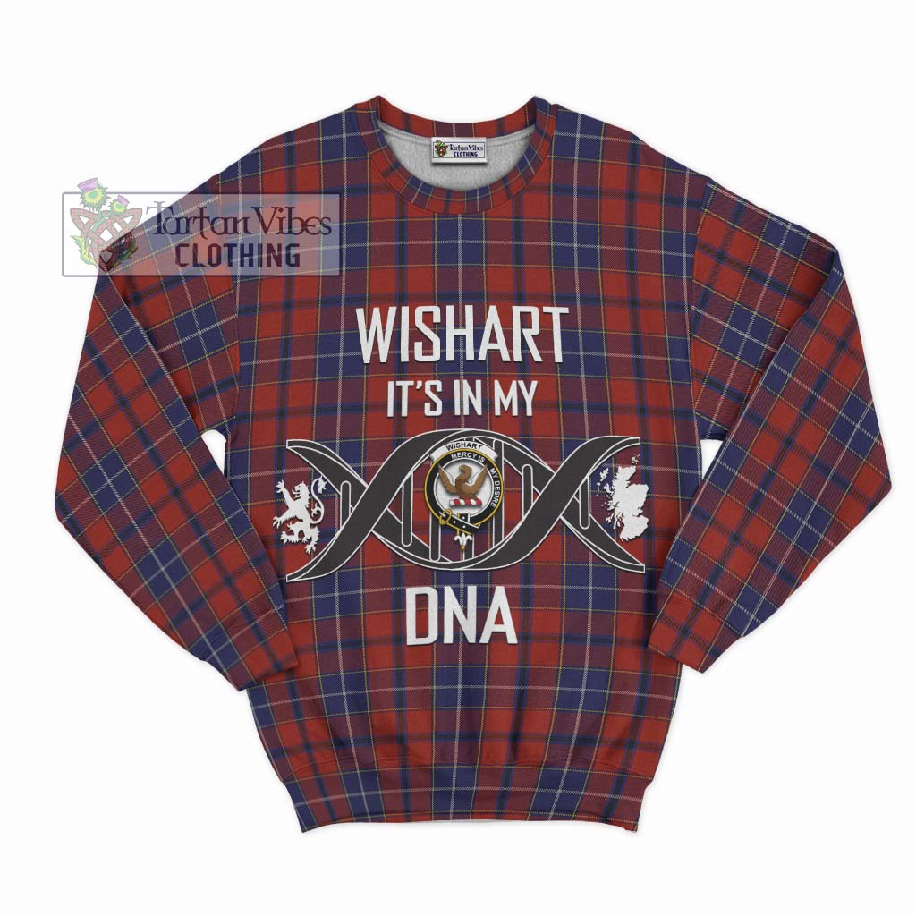 Tartan Vibes Clothing Wishart Dress Tartan Sweatshirt with Family Crest DNA In Me Style