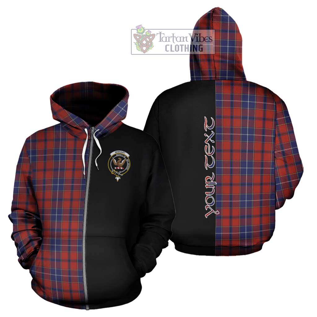 Tartan Vibes Clothing Wishart Dress Tartan Hoodie with Family Crest and Half Of Me Style