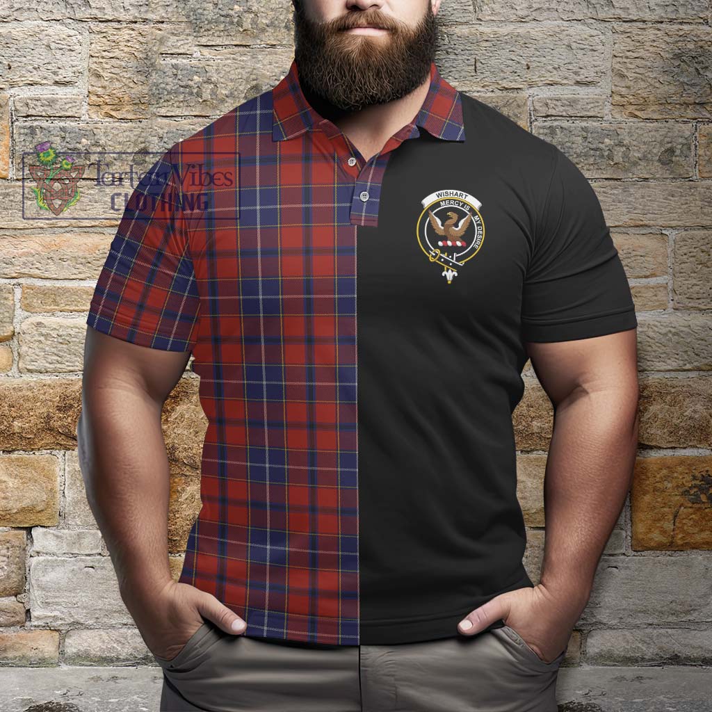 Tartan Vibes Clothing Wishart Dress Tartan Polo Shirt with Family Crest and Half Of Me Style