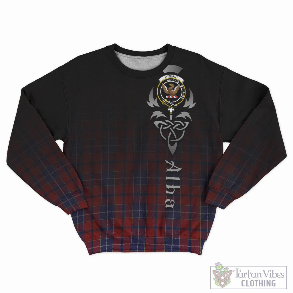 Tartan Vibes Clothing Wishart Dress Tartan Sweatshirt Featuring Alba Gu Brath Family Crest Celtic Inspired