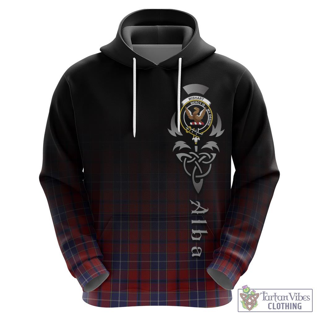 Tartan Vibes Clothing Wishart Dress Tartan Hoodie Featuring Alba Gu Brath Family Crest Celtic Inspired