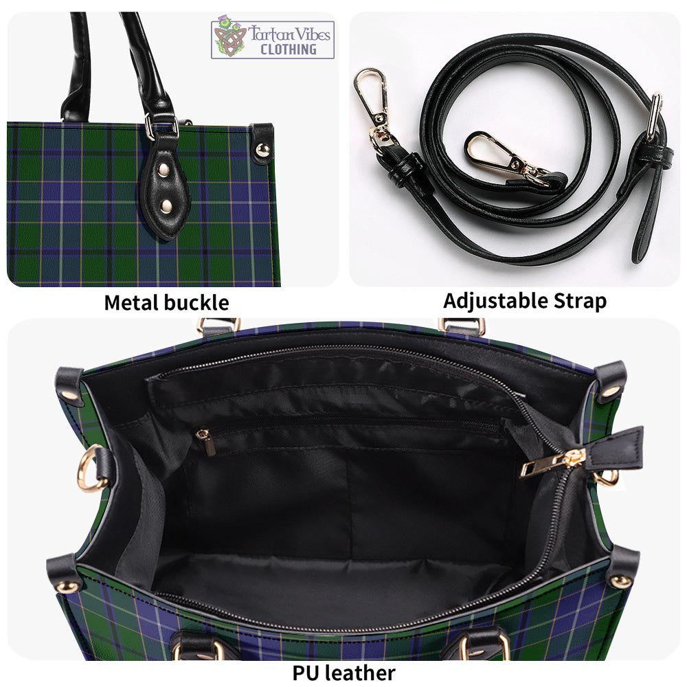 Tartan Vibes Clothing Wishart Hunting Tartan Luxury Leather Handbags