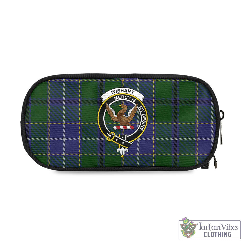 Tartan Vibes Clothing Wishart Hunting Tartan Pen and Pencil Case with Family Crest