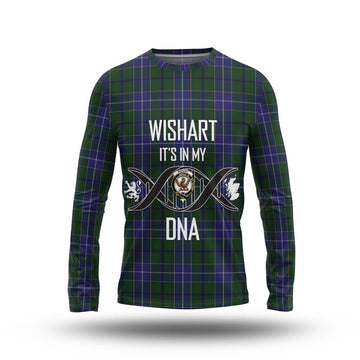 Wishart Hunting Tartan Long Sleeve T-Shirt with Family Crest DNA In Me Style