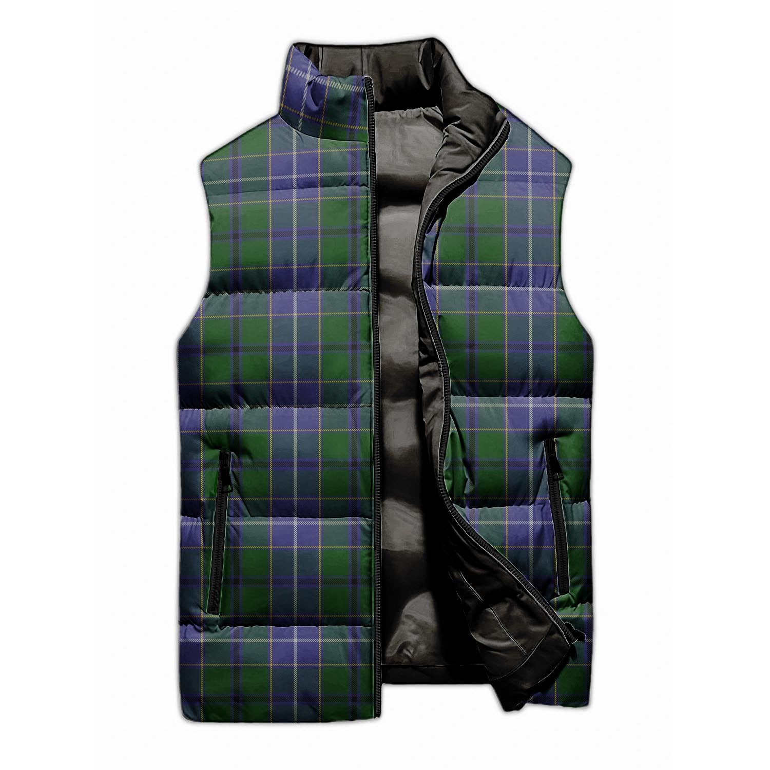 Wishart Hunting Tartan Sleeveless Puffer Jacket - Tartanvibesclothing