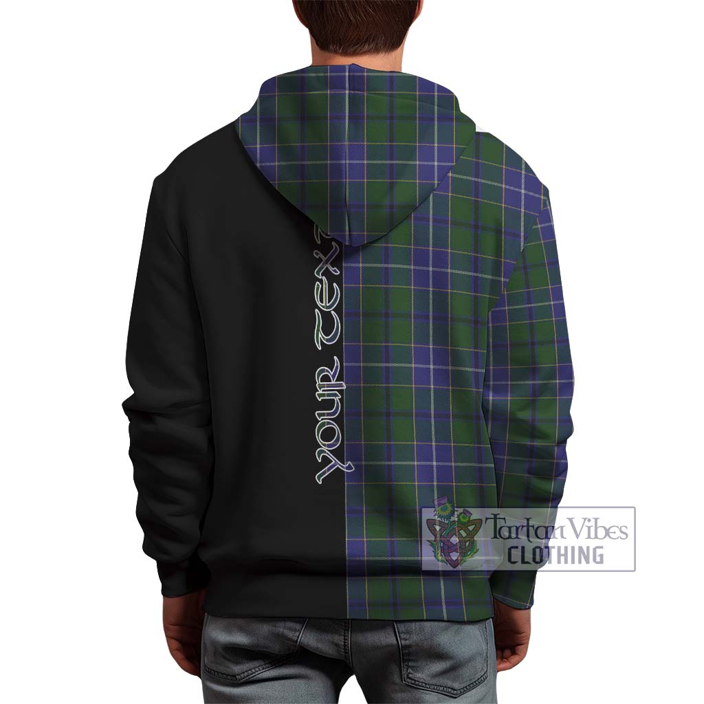 Tartan Vibes Clothing Wishart Hunting Tartan Hoodie with Family Crest and Half Of Me Style