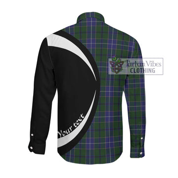 Wishart Hunting Tartan Long Sleeve Button Up with Family Crest Circle Style