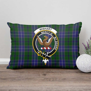 Wishart Hunting Tartan Pillow Cover with Family Crest