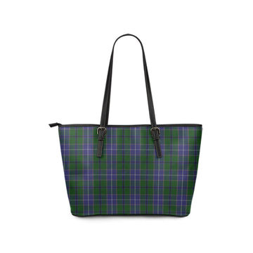 Wishart Hunting Tartan Leather Tote Bag