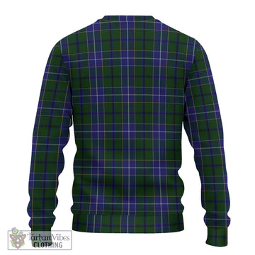 Wishart Hunting Tartan Knitted Sweater with Family Crest DNA In Me Style