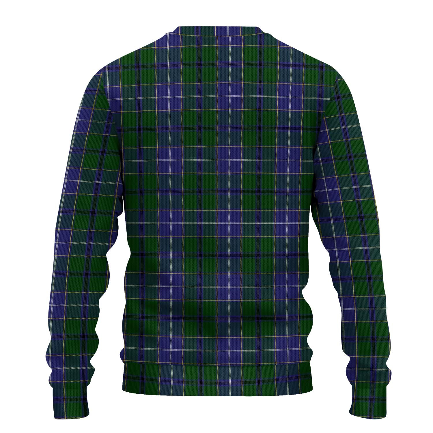 Wishart Hunting Tartan Knitted Sweater with Family Crest - Tartanvibesclothing