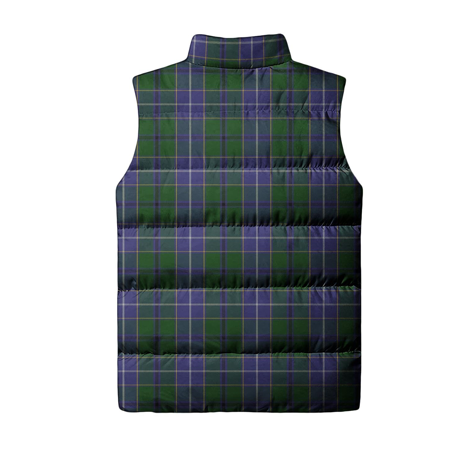 Wishart Hunting Tartan Sleeveless Puffer Jacket with Family Crest - Tartanvibesclothing