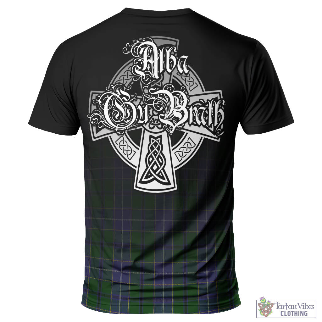 Tartan Vibes Clothing Wishart Hunting Tartan T-Shirt Featuring Alba Gu Brath Family Crest Celtic Inspired