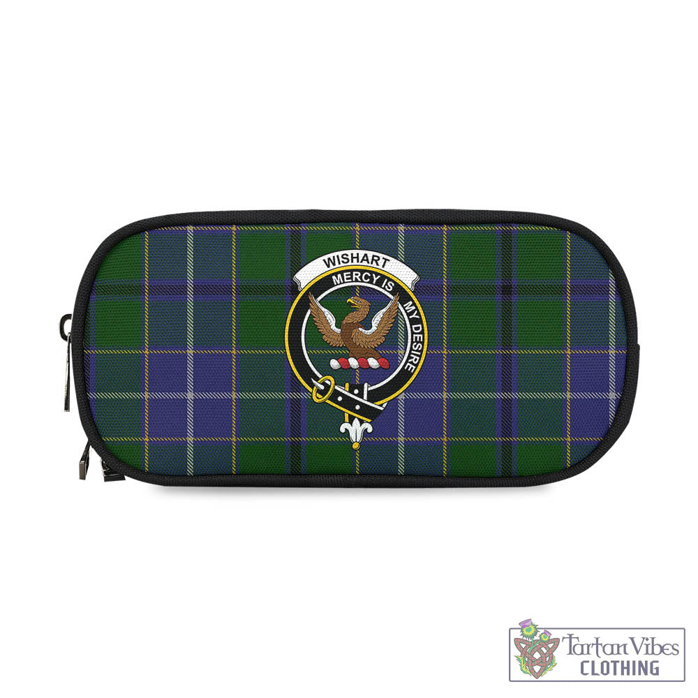 Tartan Vibes Clothing Wishart Hunting Tartan Pen and Pencil Case with Family Crest