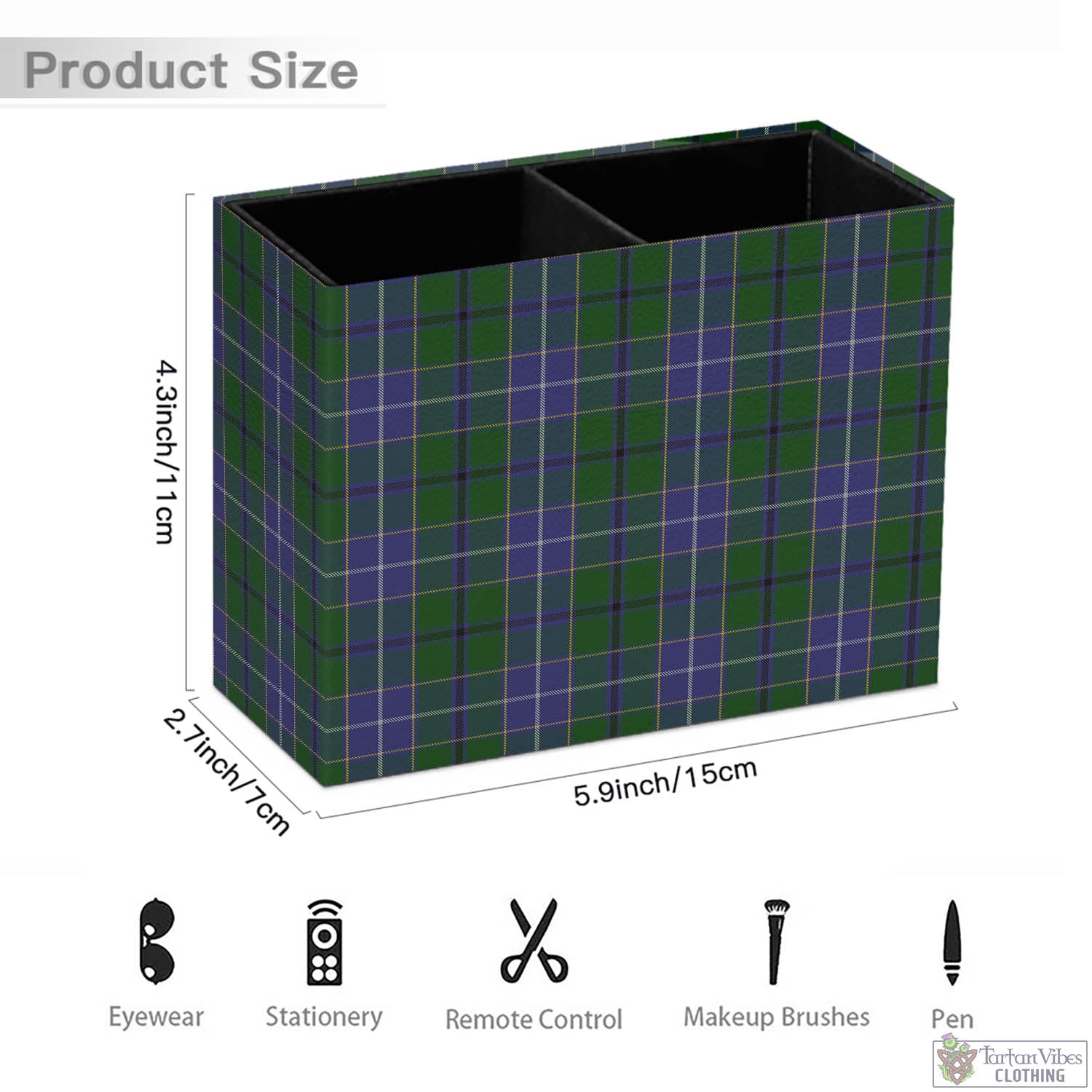 Tartan Vibes Clothing Wishart Hunting Tartan Pen Holder