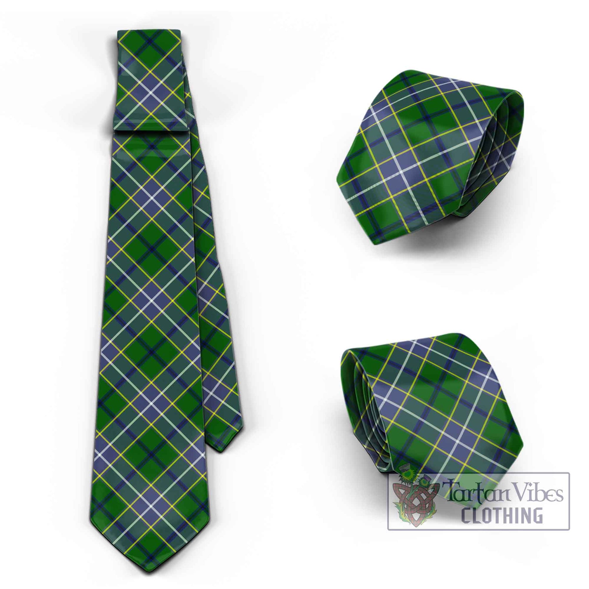 Tartan Vibes Clothing Wishart Hunting Modern Tartan Classic Necktie Cross Style