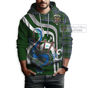 Wishart Hunting Modern Tartan Hoodie with Epic Bagpipe Style