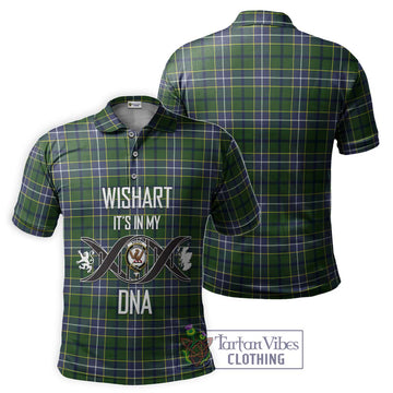 Wishart Hunting Modern Tartan Polo Shirt with Family Crest DNA In Me Style