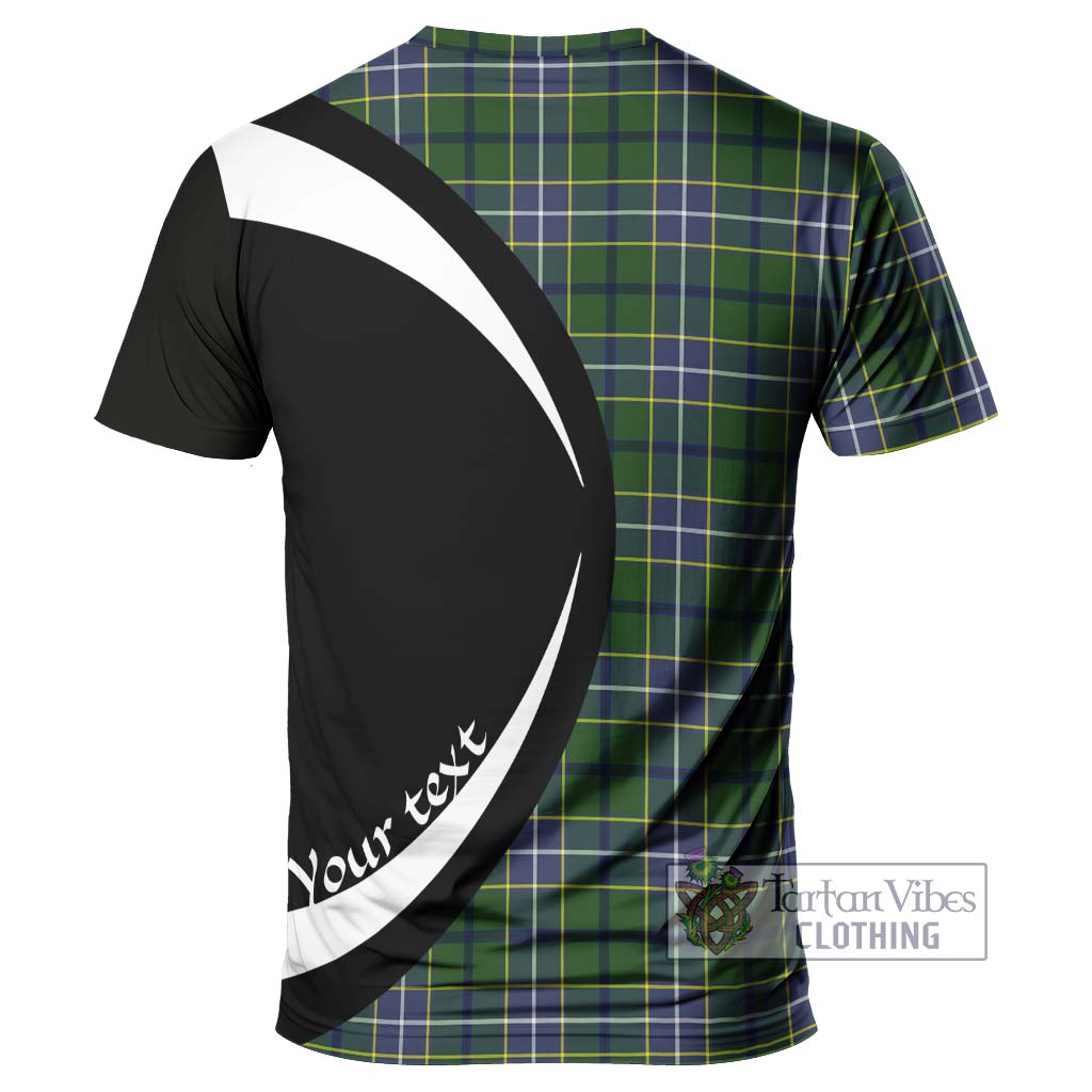 Tartan Vibes Clothing Wishart Hunting Modern Tartan T-Shirt with Family Crest Circle Style
