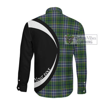 Wishart Hunting Modern Tartan Long Sleeve Button Up with Family Crest Circle Style