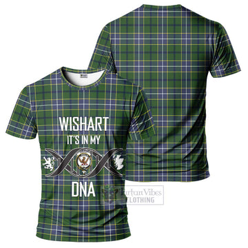 Wishart Hunting Modern Tartan T-Shirt with Family Crest DNA In Me Style