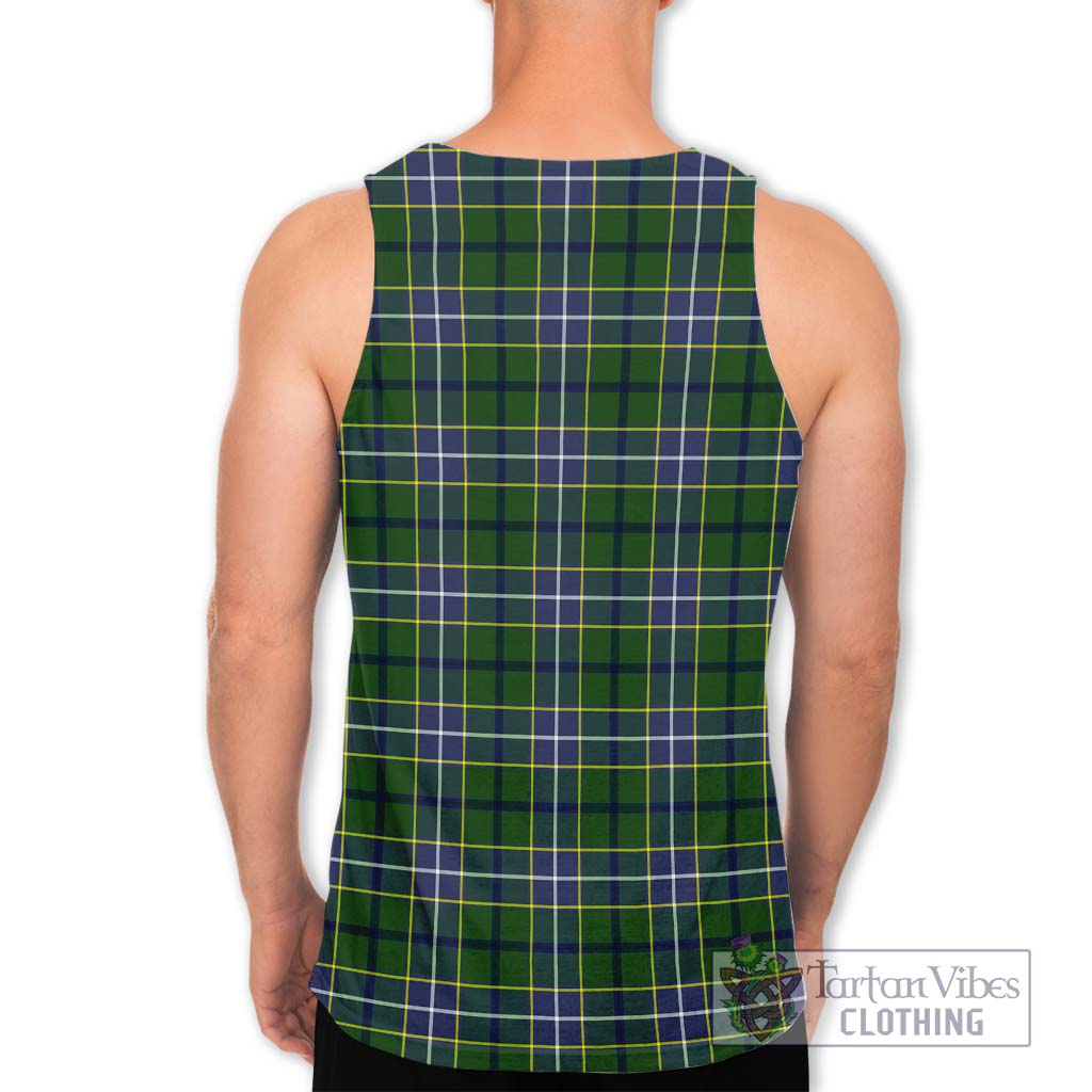 Tartan Vibes Clothing Wishart Hunting Modern Tartan Men's Tank Top with Family Crest DNA In Me Style