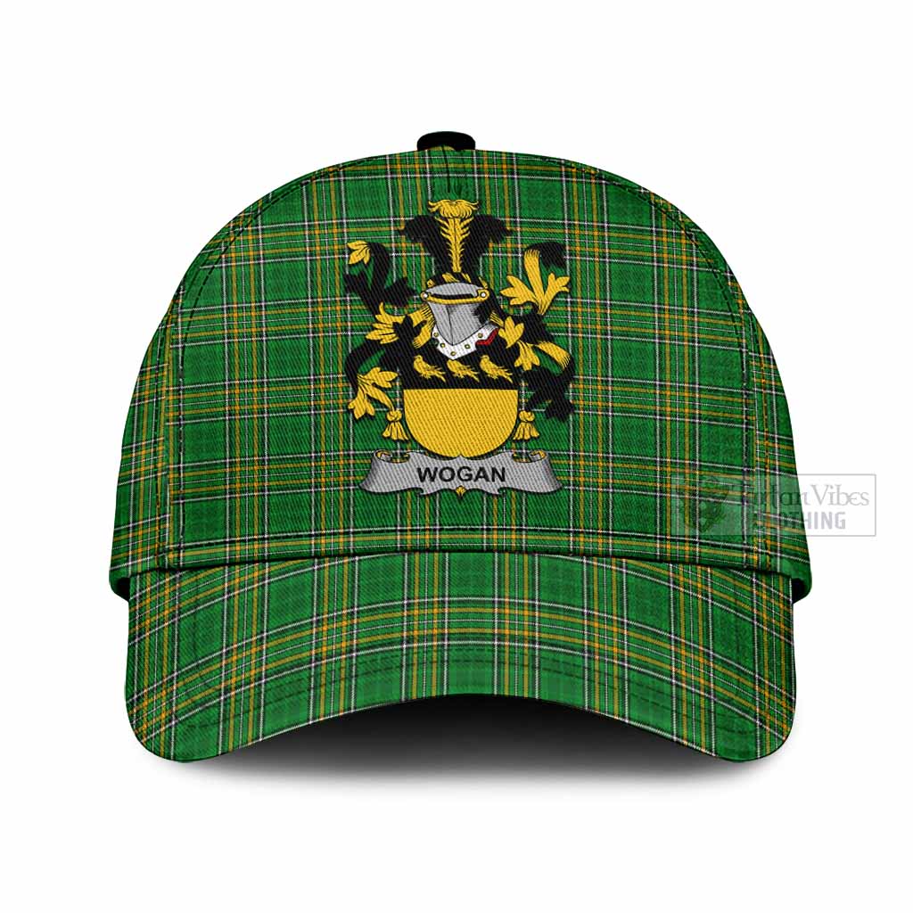 Tartan Vibes Clothing Wogan Irish Clan Tartan Classic Cap with Coat of Arms