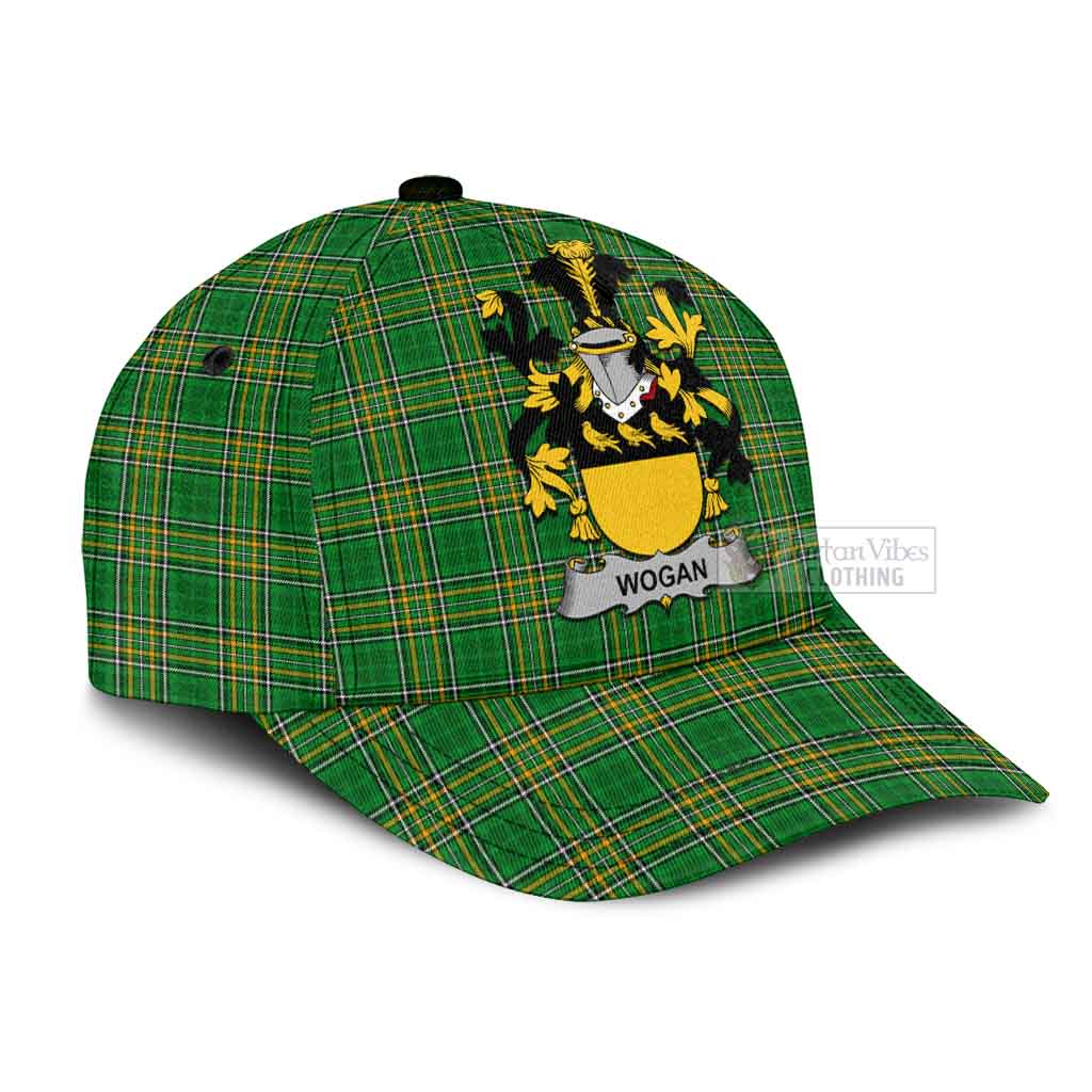 Tartan Vibes Clothing Wogan Irish Clan Tartan Classic Cap with Coat of Arms