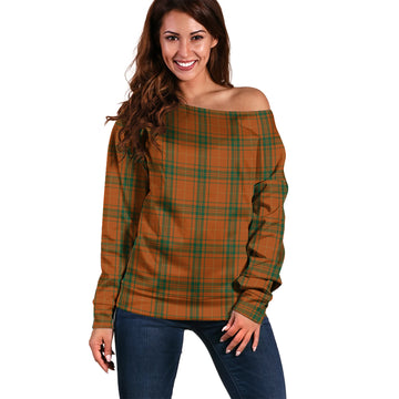 Wolfe Tartan Off Shoulder Women Sweater