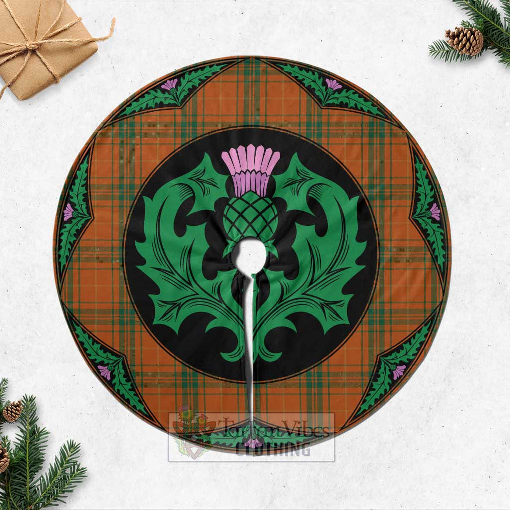 Wolfe Tartan Christmas Tree Skirt Scottish Thistle Style Casual Tree Skirts - Tartan Vibes Clothing