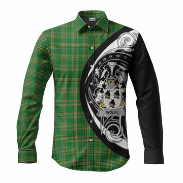 Wolfe Irish Clan Long Sleeve Button Shirt Celtic Circle Style Men's Shirt S - Tartan Vibes Clothing