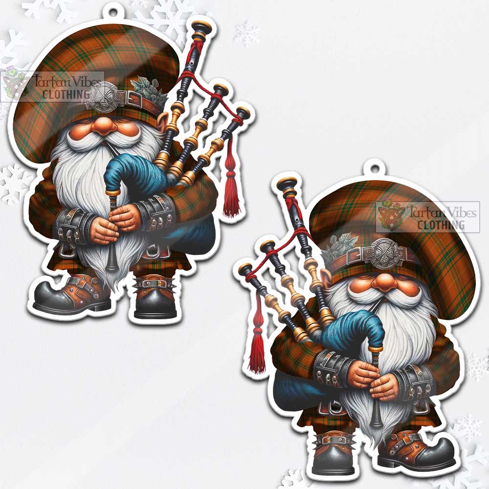 Tartan Vibes Clothing Wolfe Tartan Badpiper Gnome Christmas Ornament