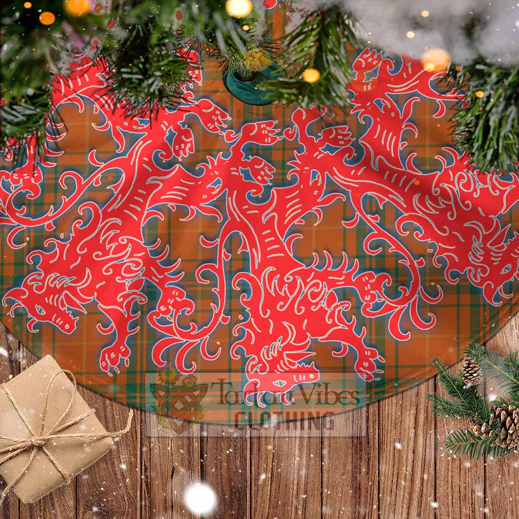Wolfe Tartan Christmas Tree Skirt Lion Rampant Style - Tartan Vibes Clothing