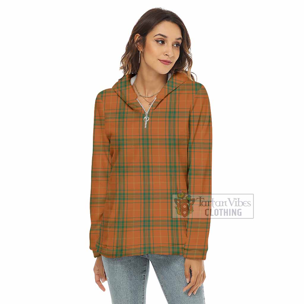 Wolfe Tartan Women's Borg Fleece Hoodie with Half Zip - Tartan Vibes Clothing