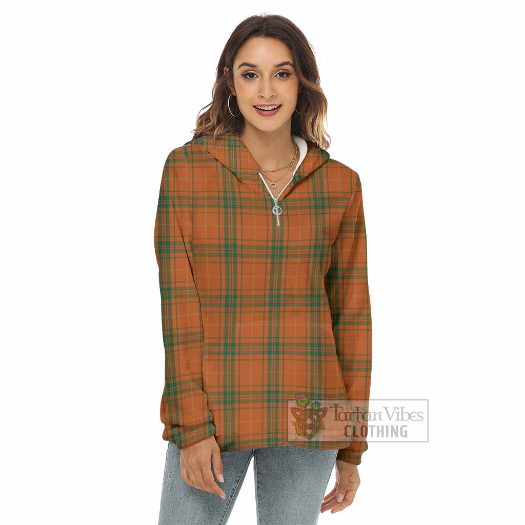 Wolfe Tartan Women's Borg Fleece Hoodie with Half Zip - Tartan Vibes Clothing
