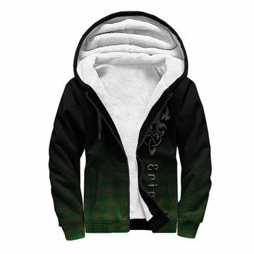 Wolverston Irish Clan Sherpa Hoodie with Coat of Arms Erin Go Bragh Celtic Inspired Unisex S - Tartan Vibes Clothing