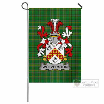 Wolverston Irish Clan Tartan Flag with Coat of Arms